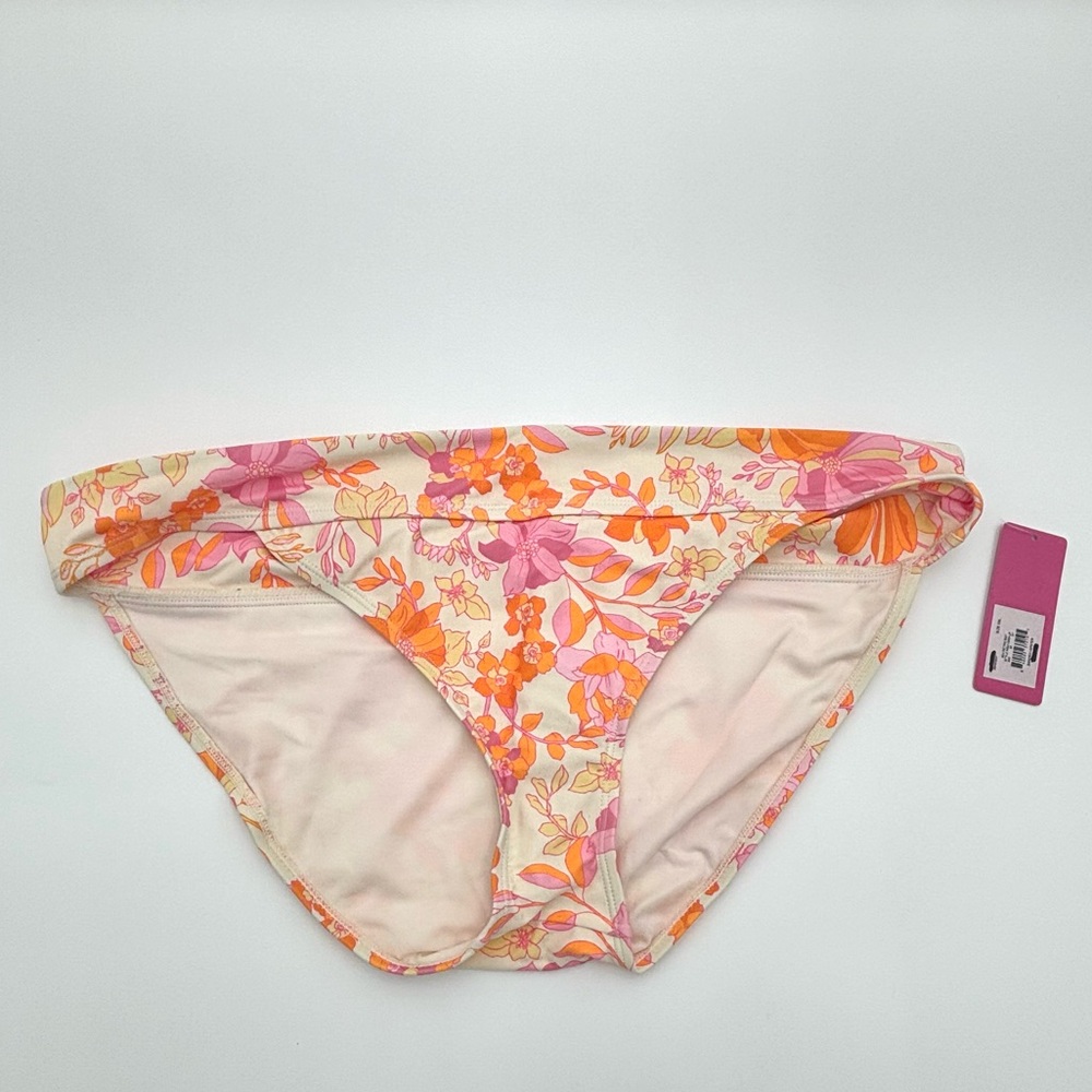 Ninety-Nine Women’s Orange Floral Banded Hipster Swimsuit Bottom Size XXL NWT